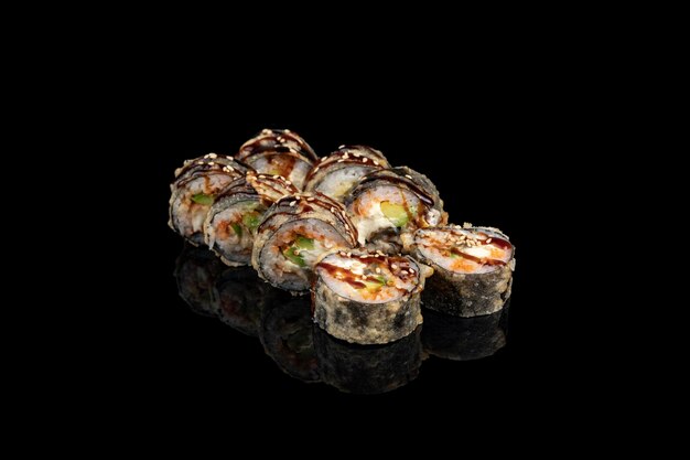 Sushi salmón frito x8