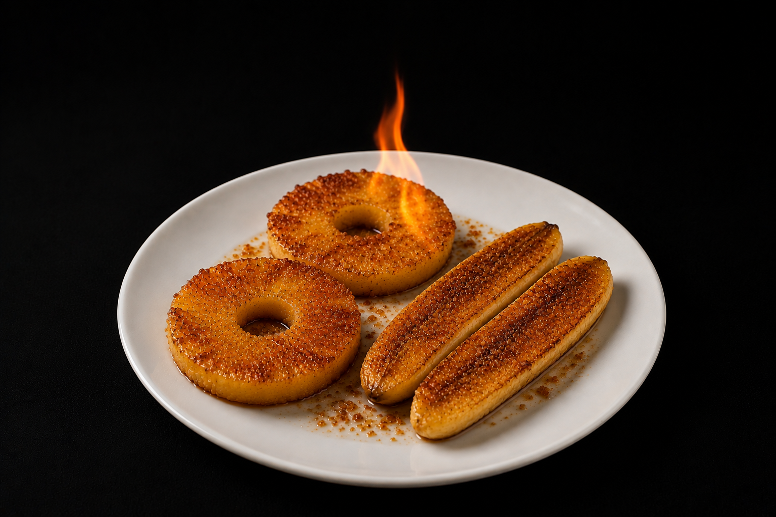 PLATANO O PIÑA FRITA FLAMEADOS 