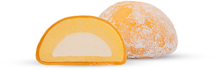 Mochi de caramelo y chocolate blanco x2