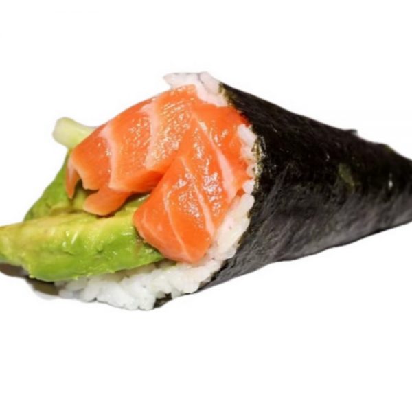 Temaki de salmón y aguacate x1